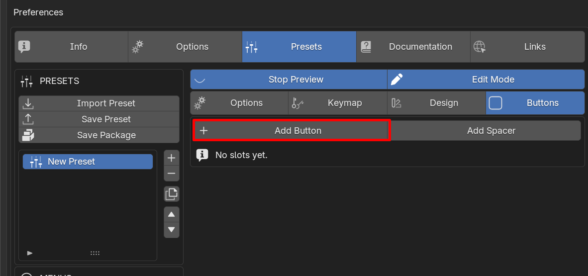 Create Pie Add Button