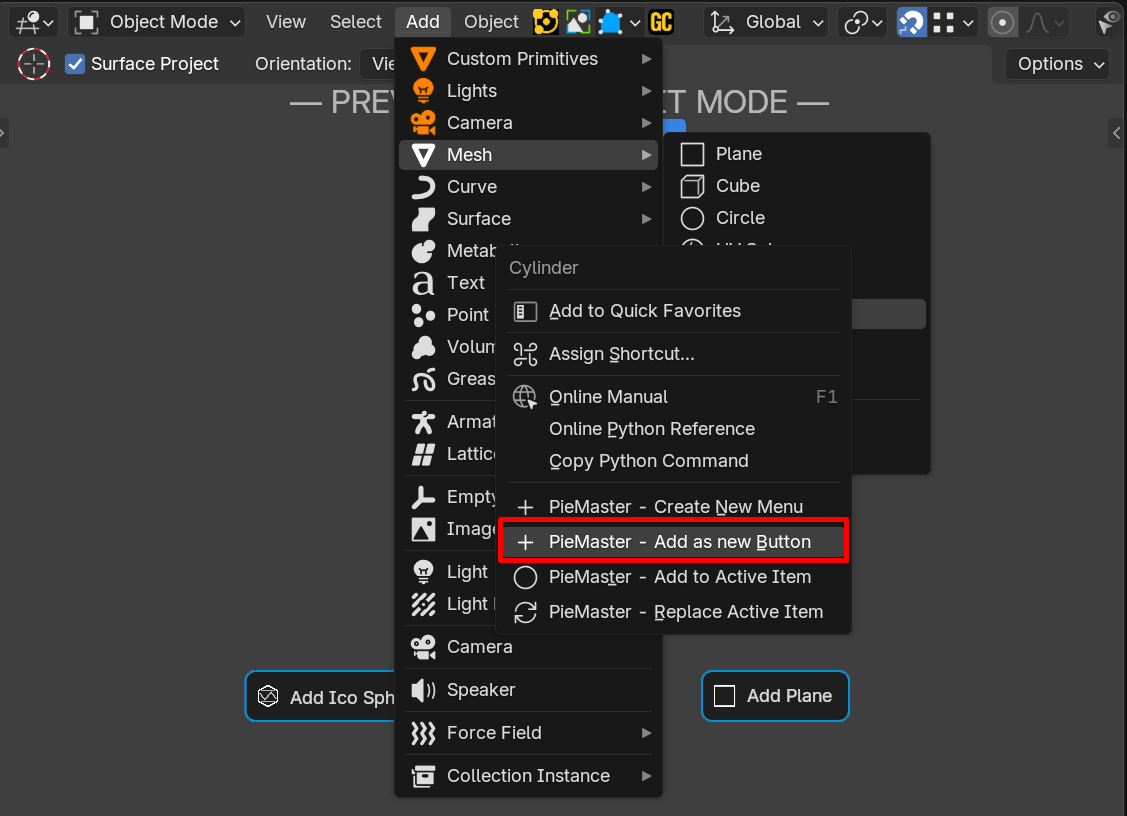 Right-click capture
