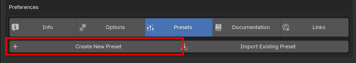 Create Preset