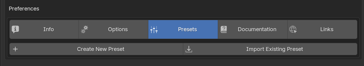 Create Preset